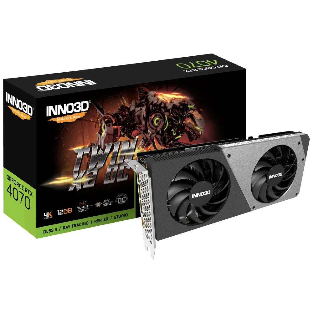 Inno 3D grafička kartica Nvidia GeForce RTX 4070 12 GB GDDR6X-RAM PCIe x16 HDMI™, DisplayPort navijena slika