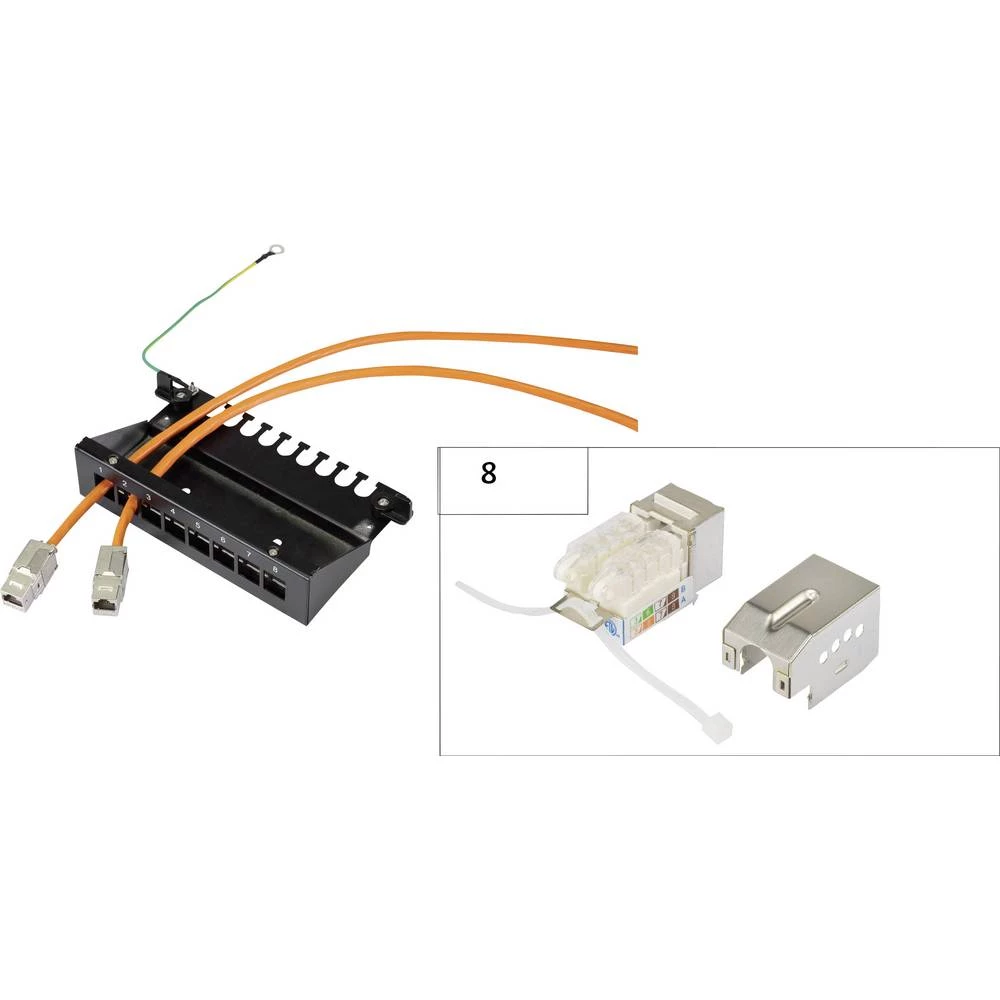 8 ulaza Mreža Patch box Renkforce KS10 CAT 6 1 HE slika