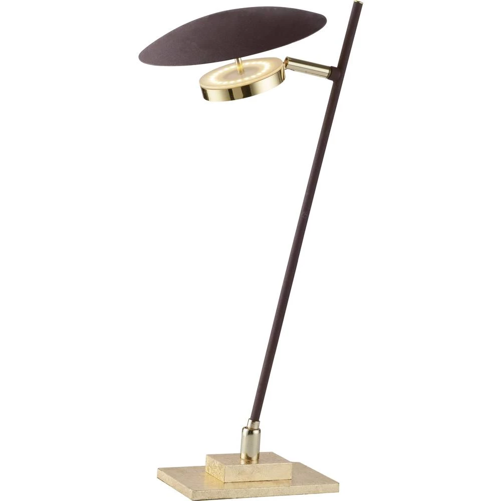 WOFI Stajaće/stolne svjetiljke LED stolna svjetiljka Salem 8287.01.15.6000 Zlatna, Smeđa boja LED fiksno ugrađena slika