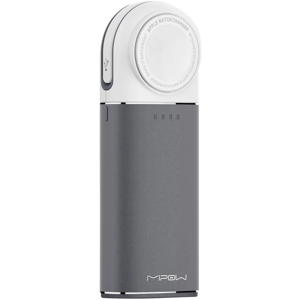 Mipow Indukcijski Powerbank 6000 mAh iWatch Power Tube SPL11W2-GR Izlazi Qi standard, Muški konektor Apple Dock Lightning Antrac slika