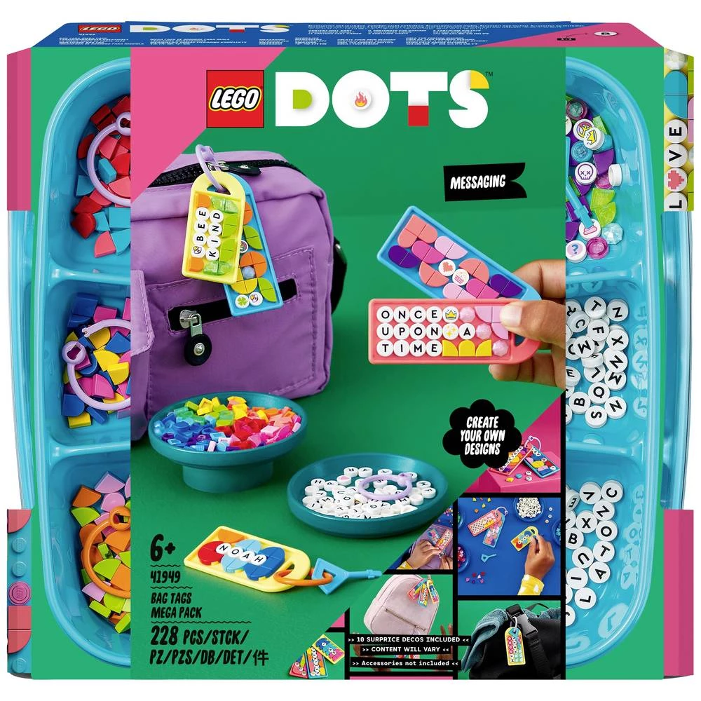 LEGO® DOTS 41949 Kreativni set s privjescima za torbe slika