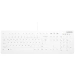CHERRY Active KEY MTA AK-C8112 Corded žičani tipkovnica njemačka, qwertz bijela ergonomski, tihe tipke, prikladan za dez