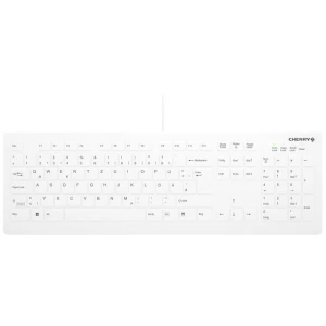 CHERRY Active KEY MTA AK-C8112 Corded žičani tipkovnica njemačka, qwertz bijela ergonomski, tihe tipke, prikladan za dez slika