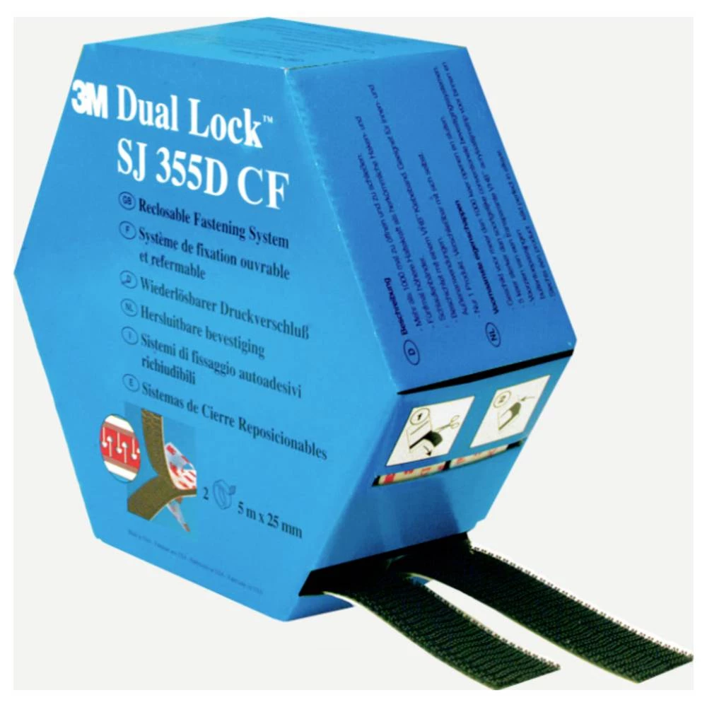 3M Dual Lock SJ355DCF REF prianjajuća traka za lijepljenje oblik gljive (D x Š) 5000 mm x 25 mm crna 1 Par slika