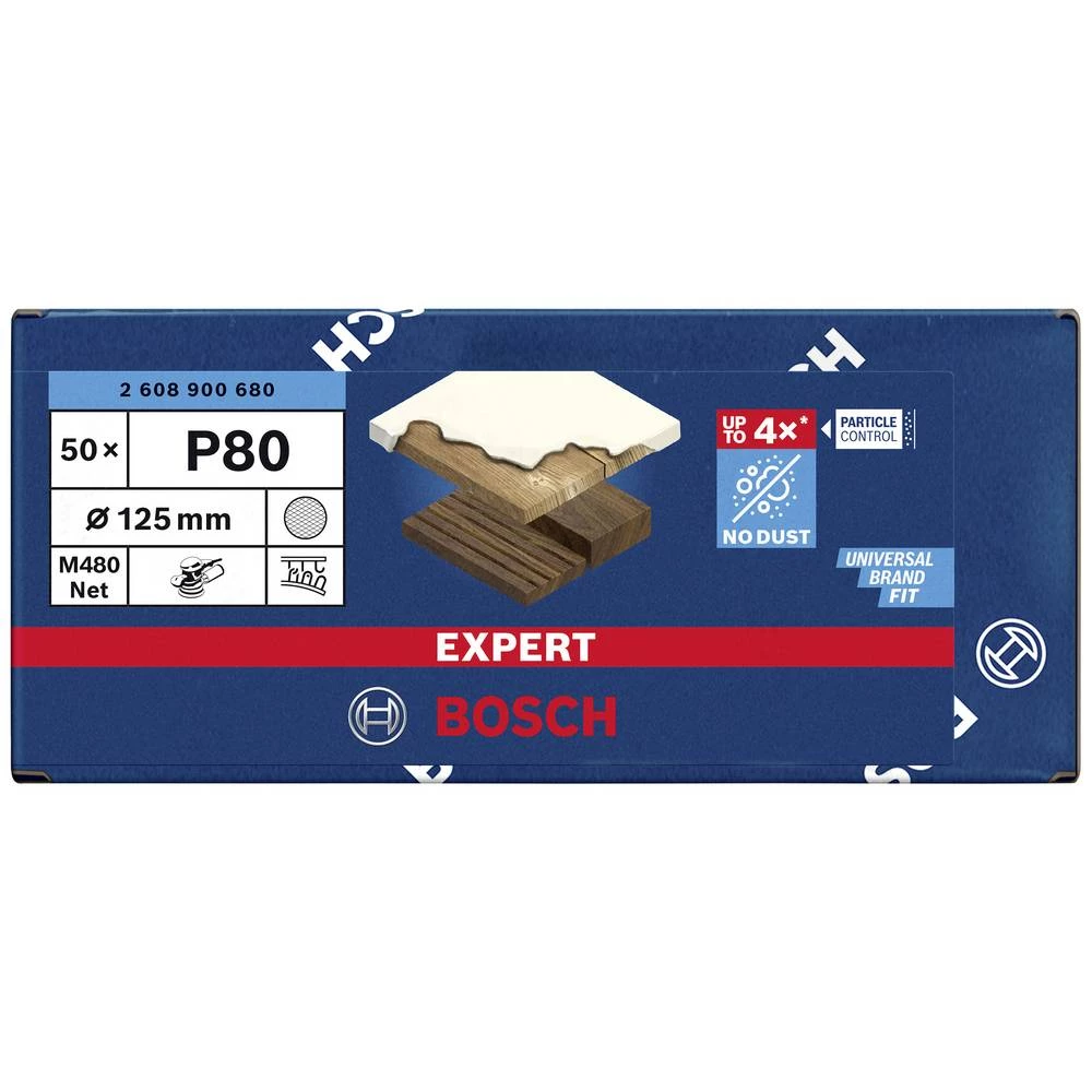 <br>  <br>  Bosch Accessories<br>  <br>  EXPERT M480<br>  <br>  2608900680<br>  <br>  brusna mreža za ekscentrične brusilice<br>  <br>  neprobušen<br>  <br>  Granulacija 80<br>  <br>  <br>  < slika