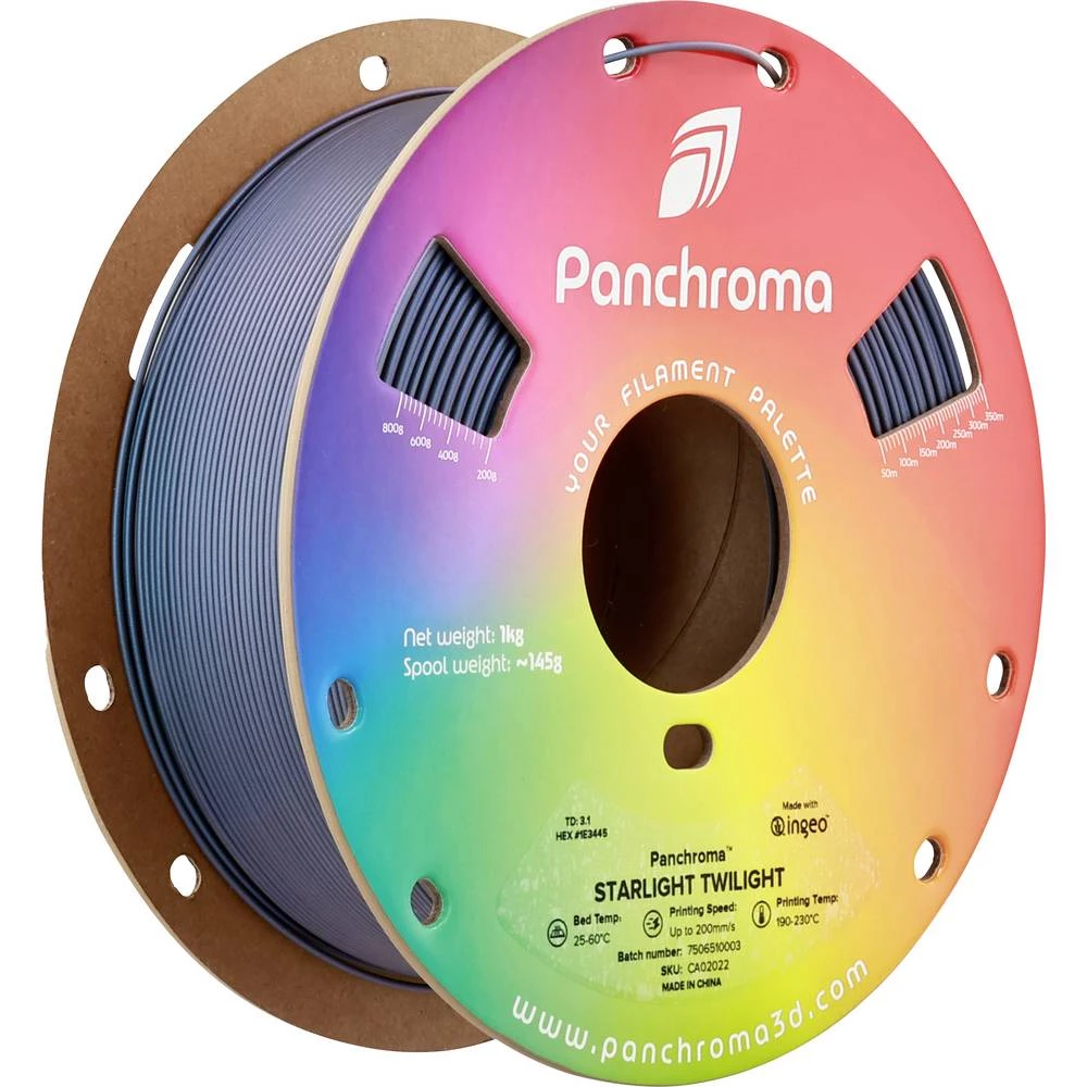 Polymaker CA02022 Panchroma™ Starlight 3D pisač filament PLA višebojni, promjena boje 1.75 mm 1000 g Starlight Twilight, slika