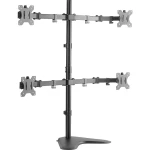 4-struki Postolje za monitor 33,0 cm (13") - 81,3 cm (32") Vrtljivi nosač, Nagibni i okretni LogiLink Quad Monitor Desk Stand 13