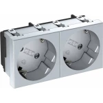 OBO Bettermann 6120114 umetak uređaja 2-dijelna utičnica (Š x V x D) 90 x 45 x 42 mm 1 St. aluminij boja