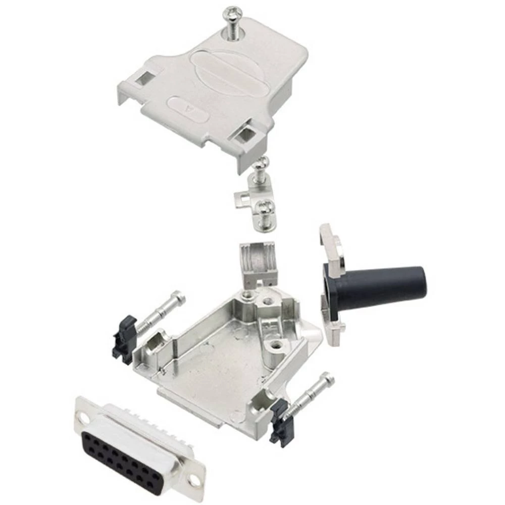 Višestruki ženski konektor D-SUB komplet 45 ° Broj polova: 15 Lemni kup Amphenol 1 ST slika