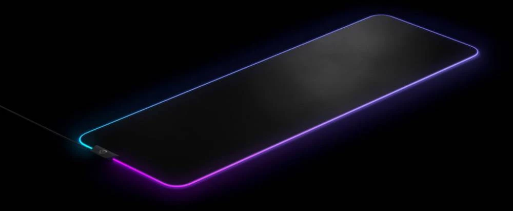 Gaming podložak za miša Steelseries QcK Prism Cloth XL Osvjetljen Crna, RGB slika