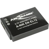 Kamera-akumulator Ansmann Zamjenjuje originalnu akU. bateriju EN-EL12 3.7 V 900 mAh A-Nik ENEL 12