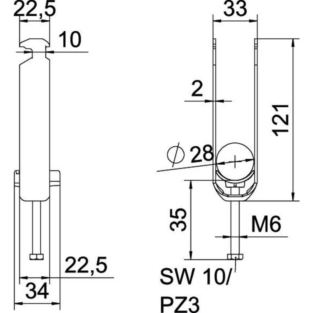 OBO Bettermann 1186424 U-stezaljka kom. slika