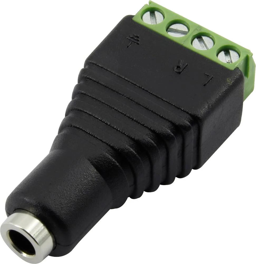 Jack utični konektor 3.5 mm Žženski konektor, ravni Broj polova: 4 Stereo Crna TRU COMPONENTS 93013c1120 1 ST slika