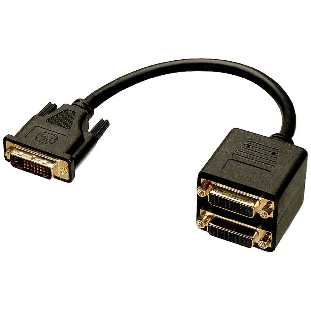 LINDY 41215 DVI adapter [1x muški konektor DVI-D - 2x ženski konektor DVI, 24 + 5 polova]   20.00 cm slika