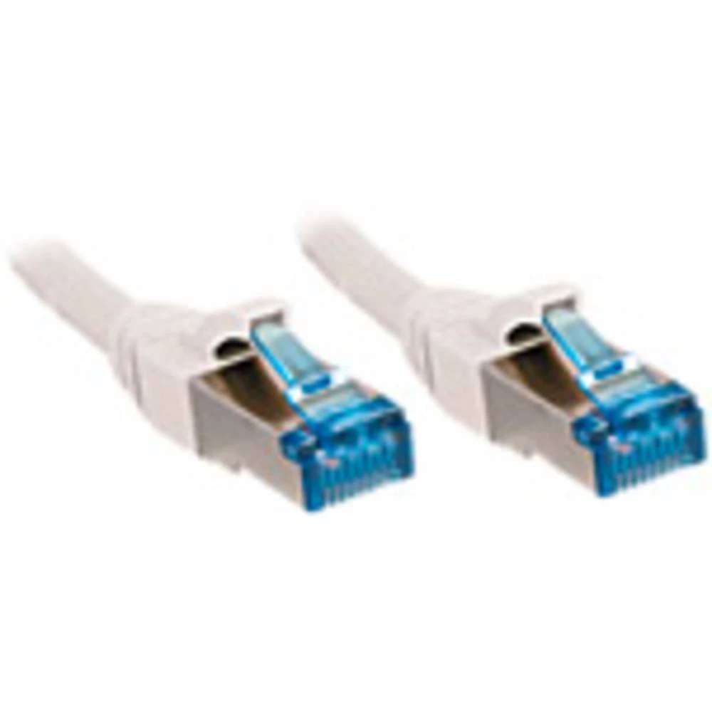LINDY 47196 RJ45 mrežni kabel, Patch kabel cat 6a S/FTP 5.00 m bijela  1 St. slika