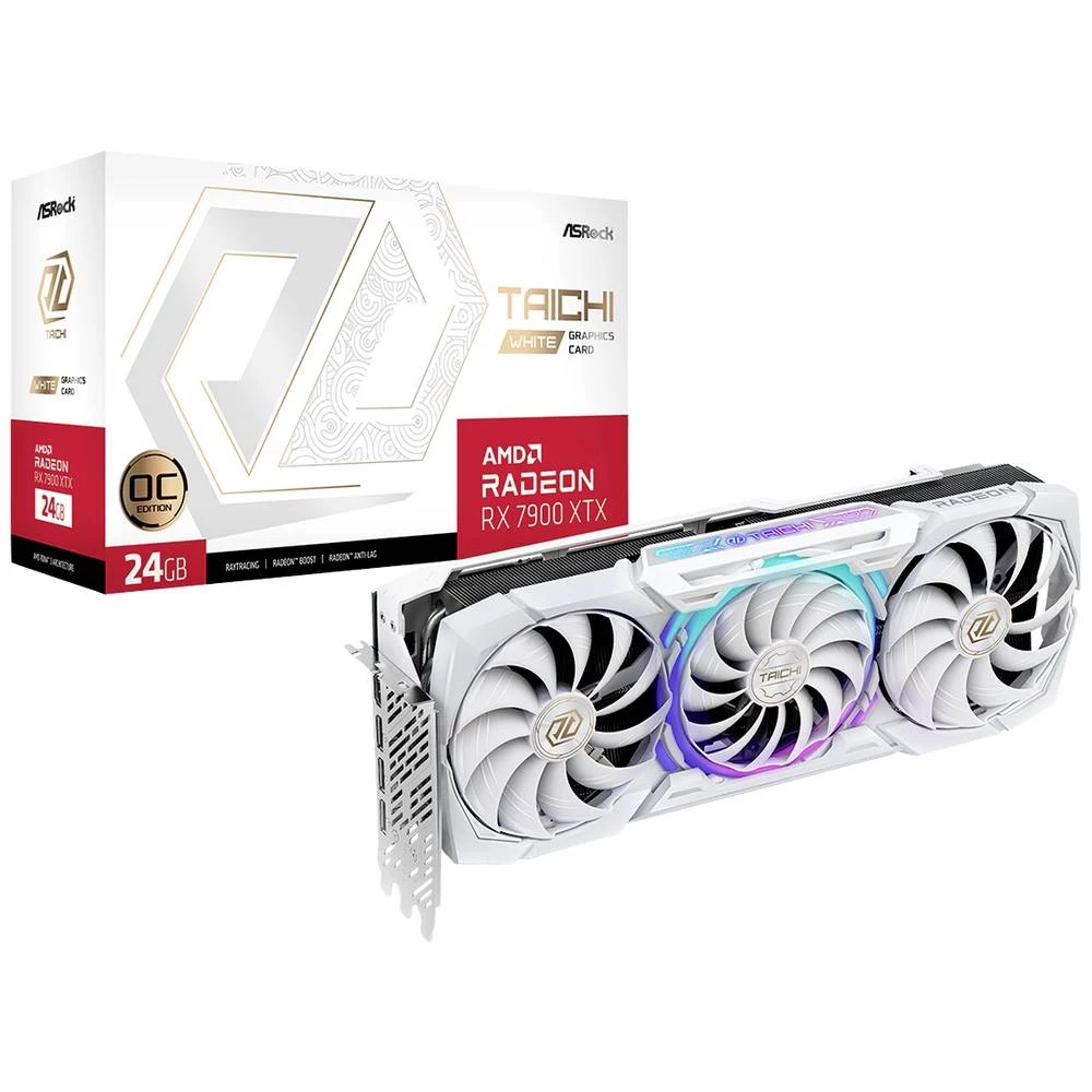 ASRock grafička kartica AMD Radeon RX 7900 XTX Taichi White OC 24 GB GDDR6-RAM PCIe x16 HDMI™, DisplayPort RGB osvjetl slika