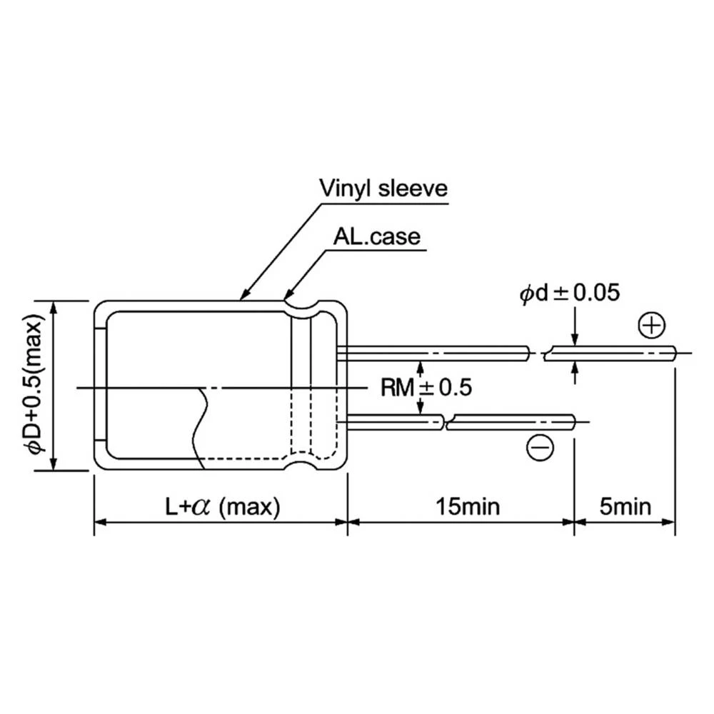 Jamicon STR010M1HC05M Elektrolitski kondenzator THT 1.5 mm 1 &micro;F 50 V 20 % (&Oslash; x D) 4 mm x 5 mm 1 ST slika