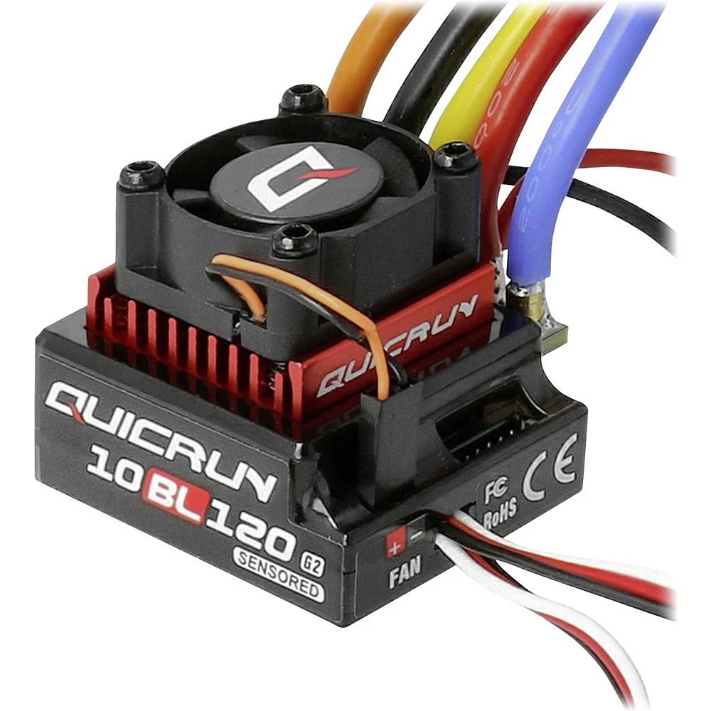 Hobbywing QuicRun 10BL120 G2 120A upravljač brzine za istosmjerne beskontaktne modele automobila Opteretivost (maks. A): slika