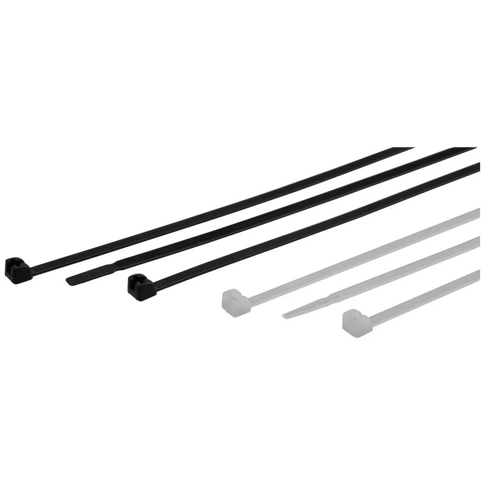 HELU 907037-500 T-SK 7-95 kabelska vezica sa čeličnim perom 340 mm 7 mm prozirna s metalnim jezikom 500 St. slika