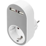 Digitus DA-70617 adapter utičnica Izlazna struja maks. 2400 mA 2 x USB, sigurnosna utičnica
