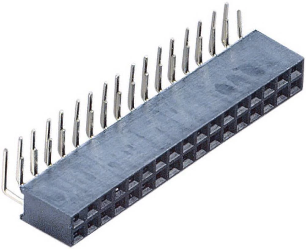 TRU COMPONENTS Standardna letva sa ženskim kontaktima Broj redova: 2 Broj polova po redu: 8 TC-2521111 100 ST slika