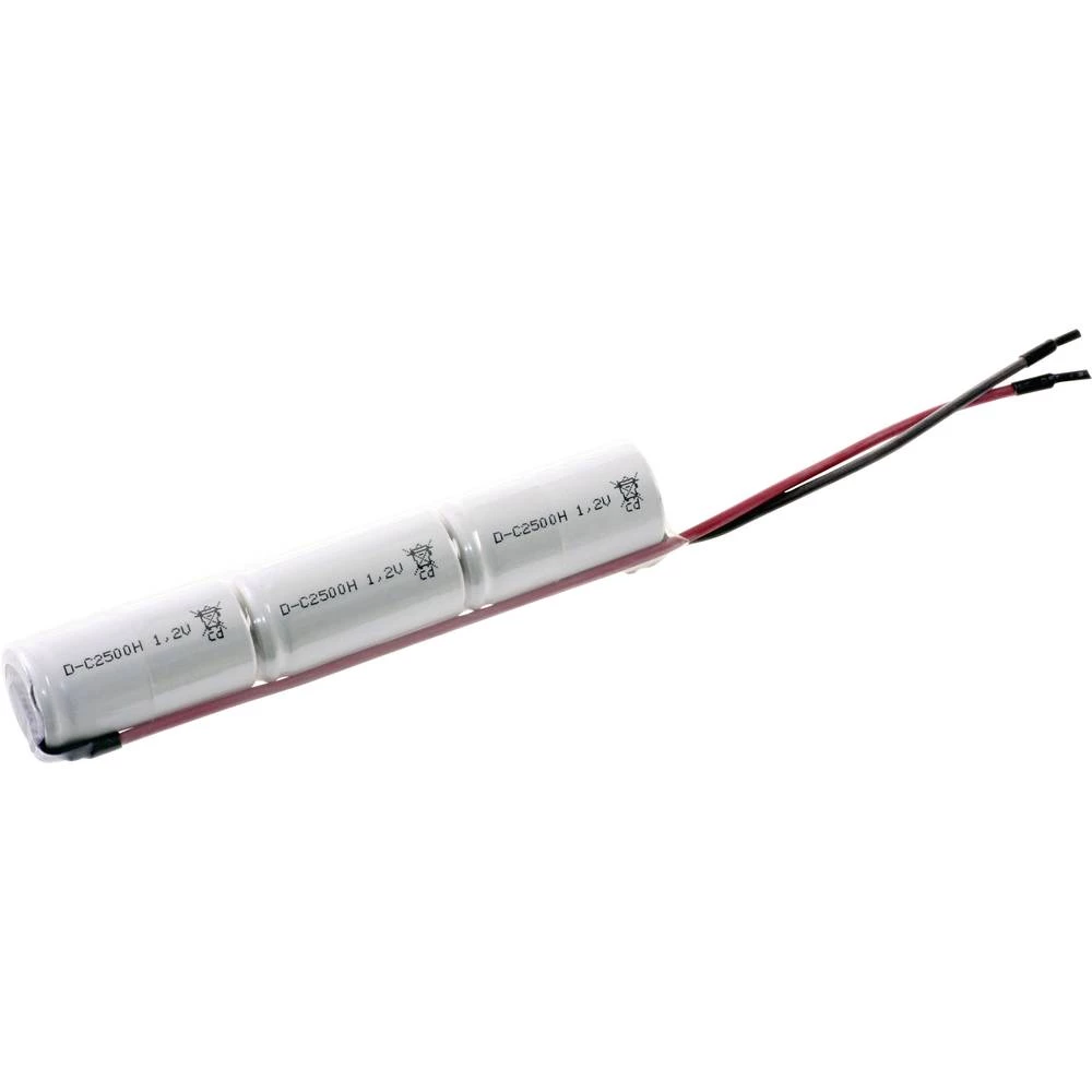 Aku-pack 3x Baby (C) Kabel, Flat-Top NiCd Mexcel Inline F1x3 3.6 V 2500 mAh slika