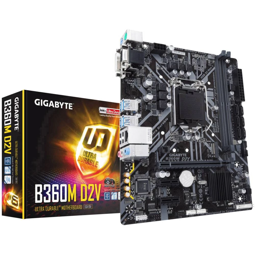 Matična ploča Gigabyte B360M D2V Baza Intel&reg; 1151 Faktor oblika Micro-ATX Set čipova matične ploče Intel&reg; B360 Express slika