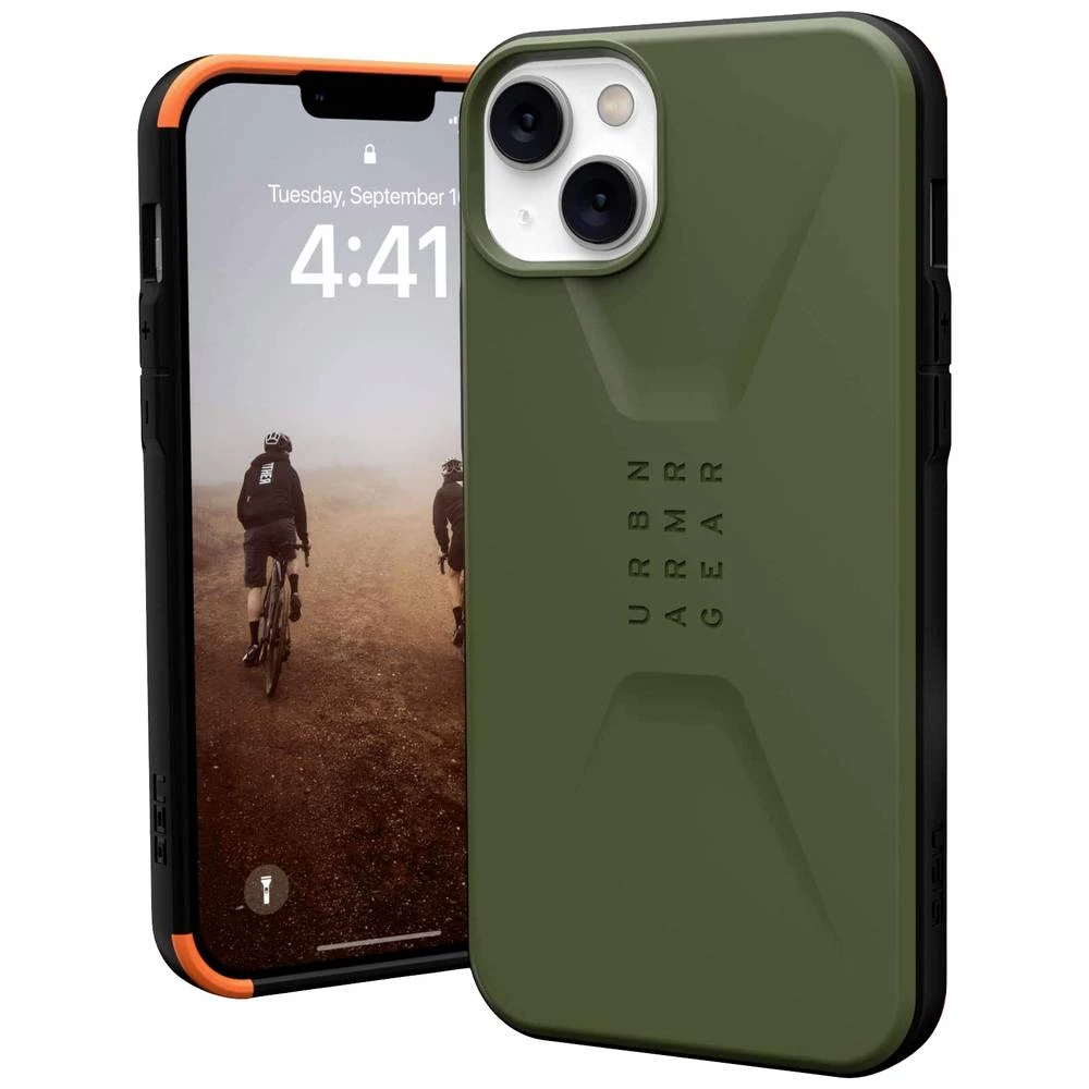Urban Armor Gear Civilian Pogodno za model mobilnog telefona: iPhone 14 Plus, maslinasta Urban Armor Gear Civilian case Apple iPhone 14 Plus maslinasta slika