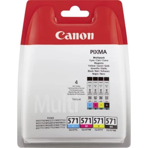 Canon Patrona tinte CLI-571 BKCMY Original Kombinirano pakiranje Foto crna, Cijan, Purpurno crven, Žut 0386C005 slika