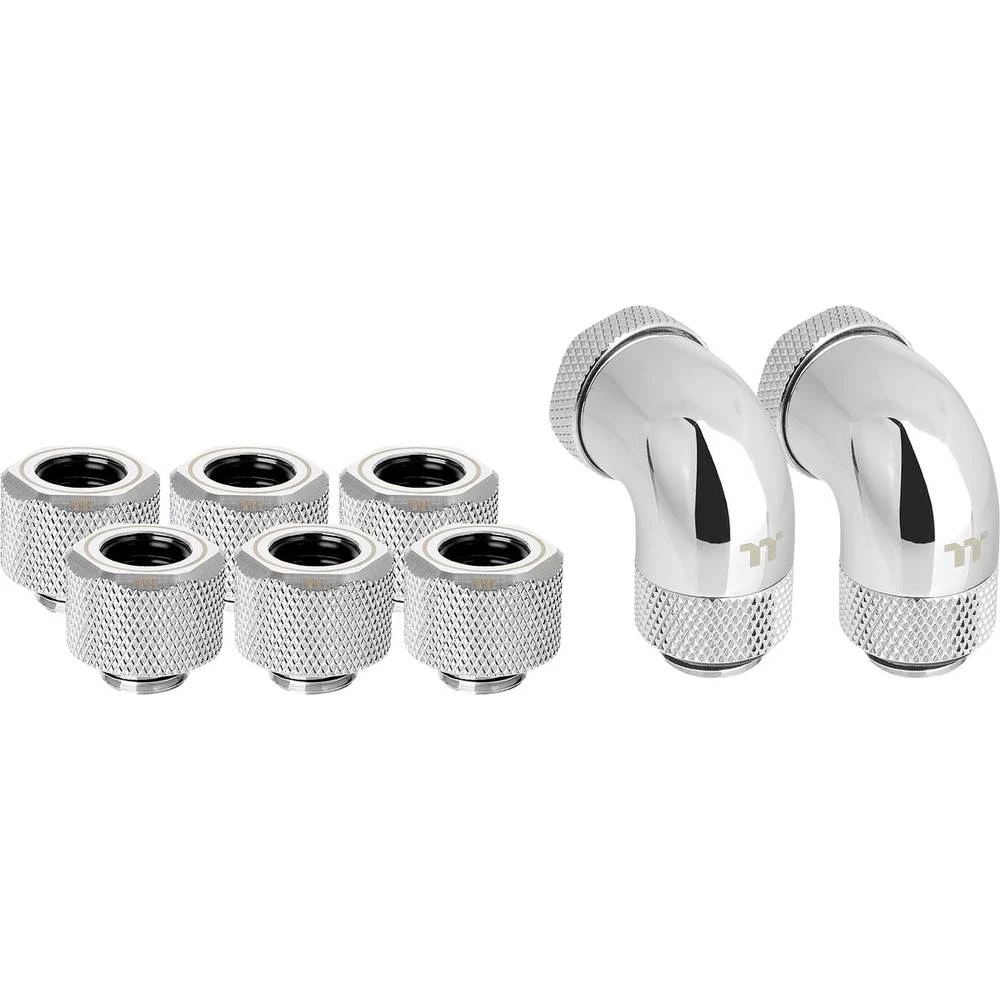 Komplet navoja za vodeno hlađenje Thermaltake Pacific M-Pro G1/4 PETG 12mm Fitting Kit- Chrome slika