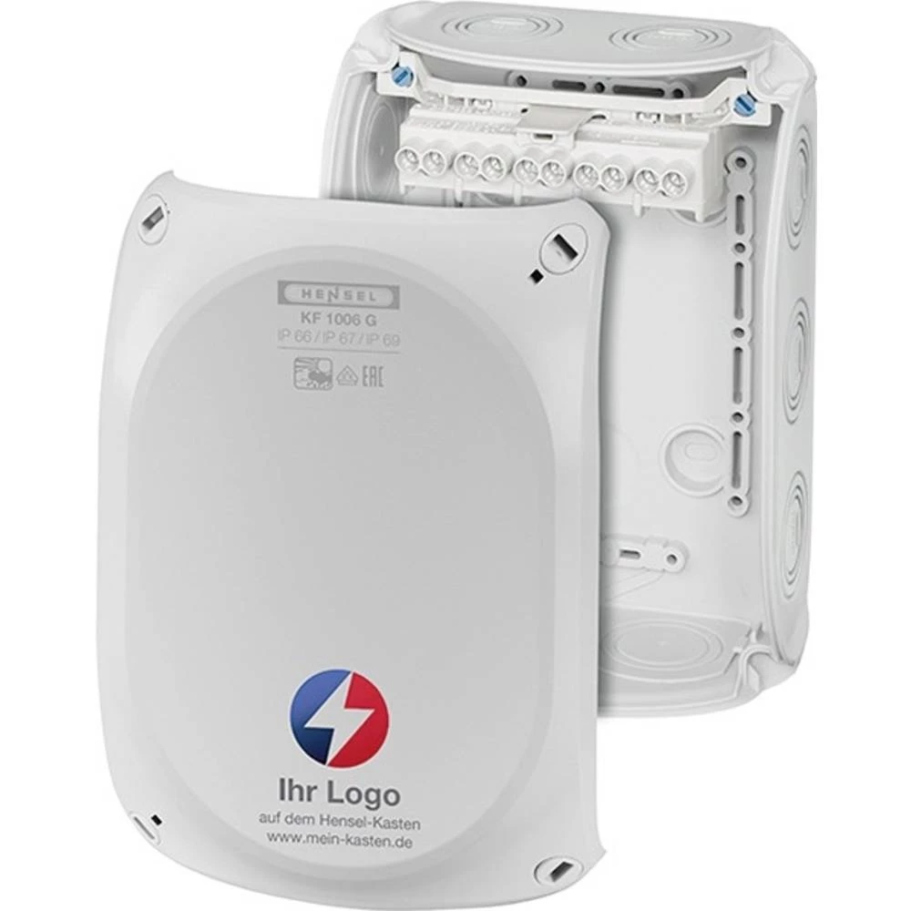 Hensel 62000358 razvodna kutija s vijčanim stezaljkama, otporna na vremenske uvjete, bez halogena (D x Š) 180 mm x 130 mm  1 St. slika