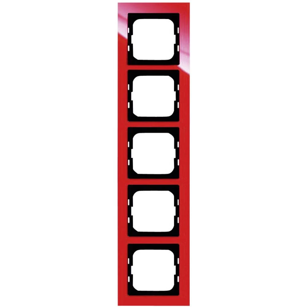 Busch-Jaeger 5-struki pokrivni okvir Axcent crveni 1725-287 slika