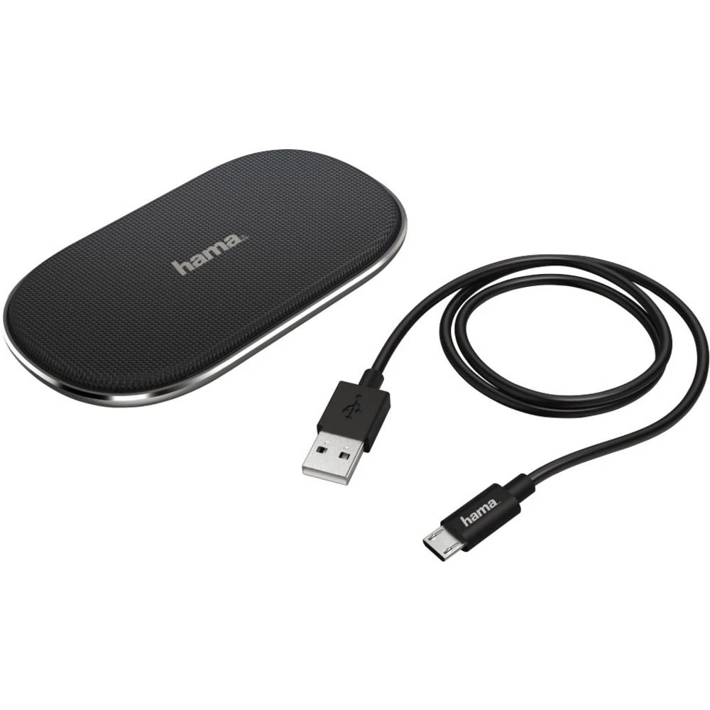 Hama indukcijski punjač FC-10 FABRIC Essential Line 183344 Izlazi Qi standard Crna slika