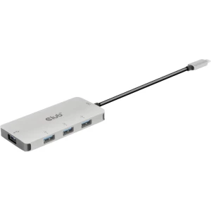 club3D CSV-1547 4 ulaza USB-C® (3.2 gen. 2) čvorište s više priključaka crna, srebrna slika