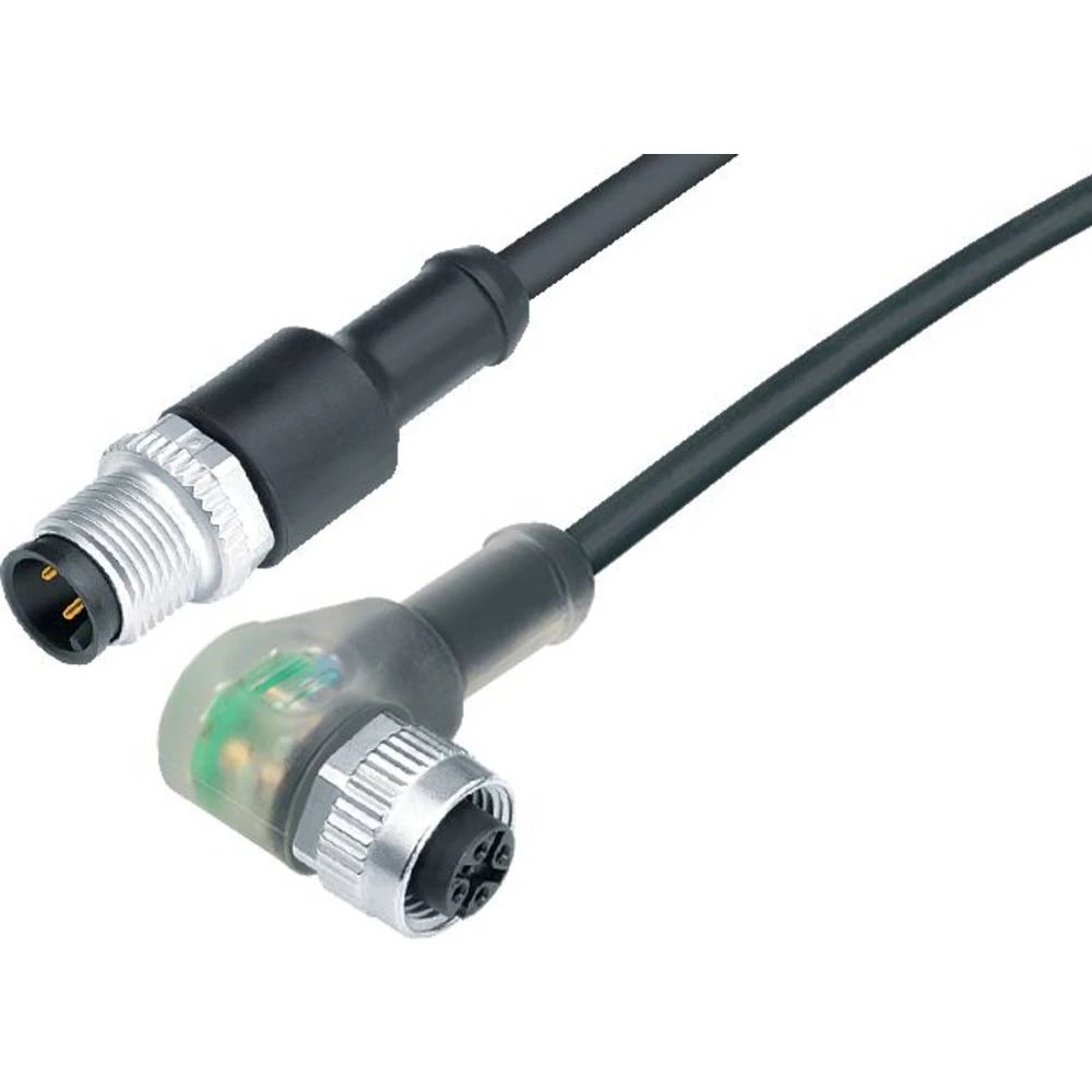 binder 77 3634 3429 50004-0100-20 utični konektor za senzor/aktivator, konfekcionirani ravni muški konektor, ženski kone slika