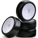 Absima 1:10 Touring automobil kompletni kotači Slick disk bijela 4 St.