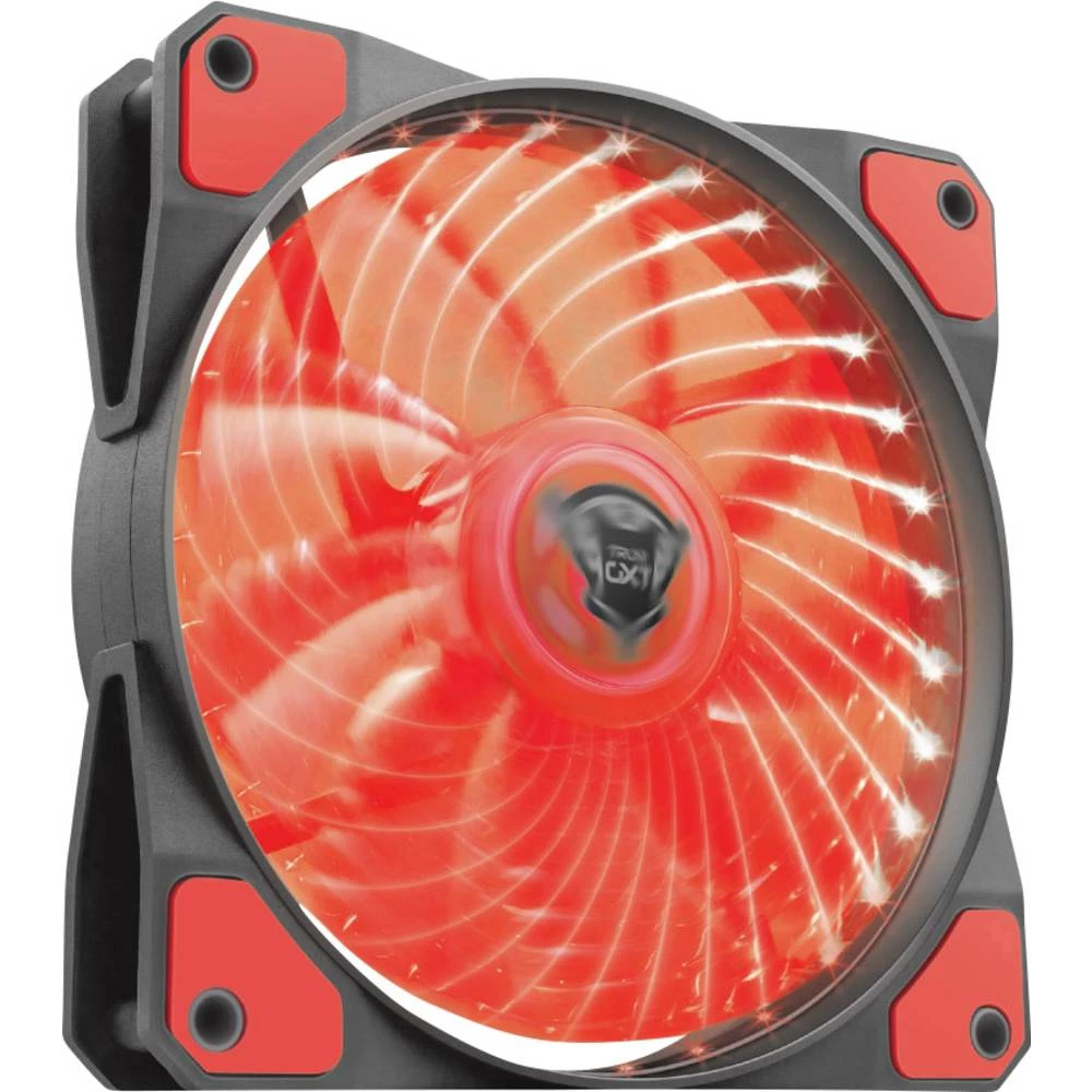 Ventilator za PC kućište Trust GXT 762R Crna, Crvena (Š x V x d) 120 x 120 x 25 mm slika