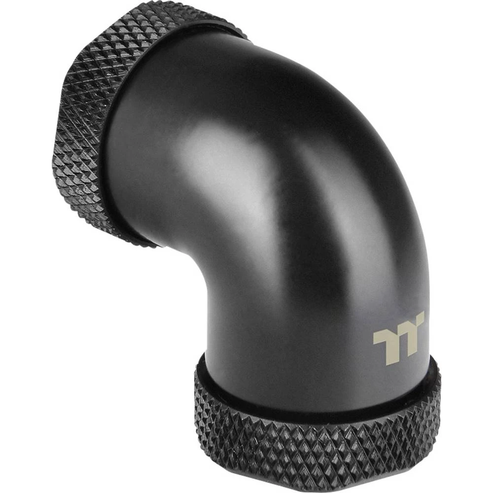 Kutni priključak za vodeno hlađenje Thermaltake Pacific G1/4 PETG Tube 90-Degree dual compression 12mm OD &ndash; Black slika