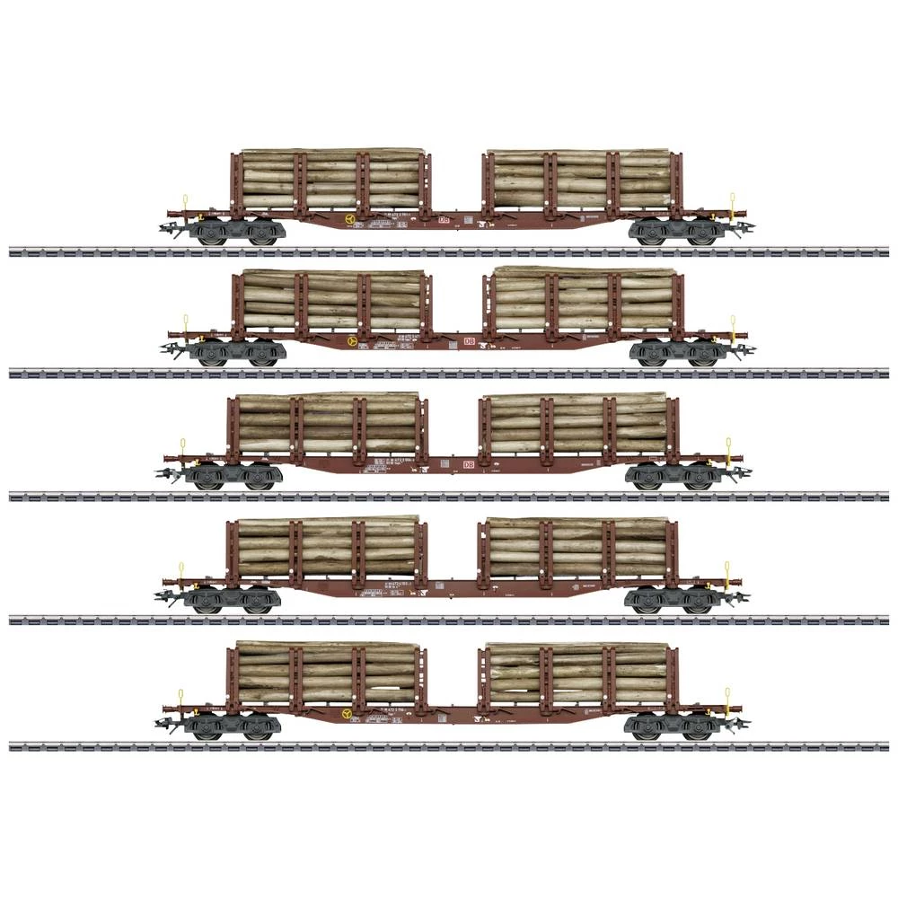 Märklin 47154 H0 set od 5 kola za prijevoz drva DB slika