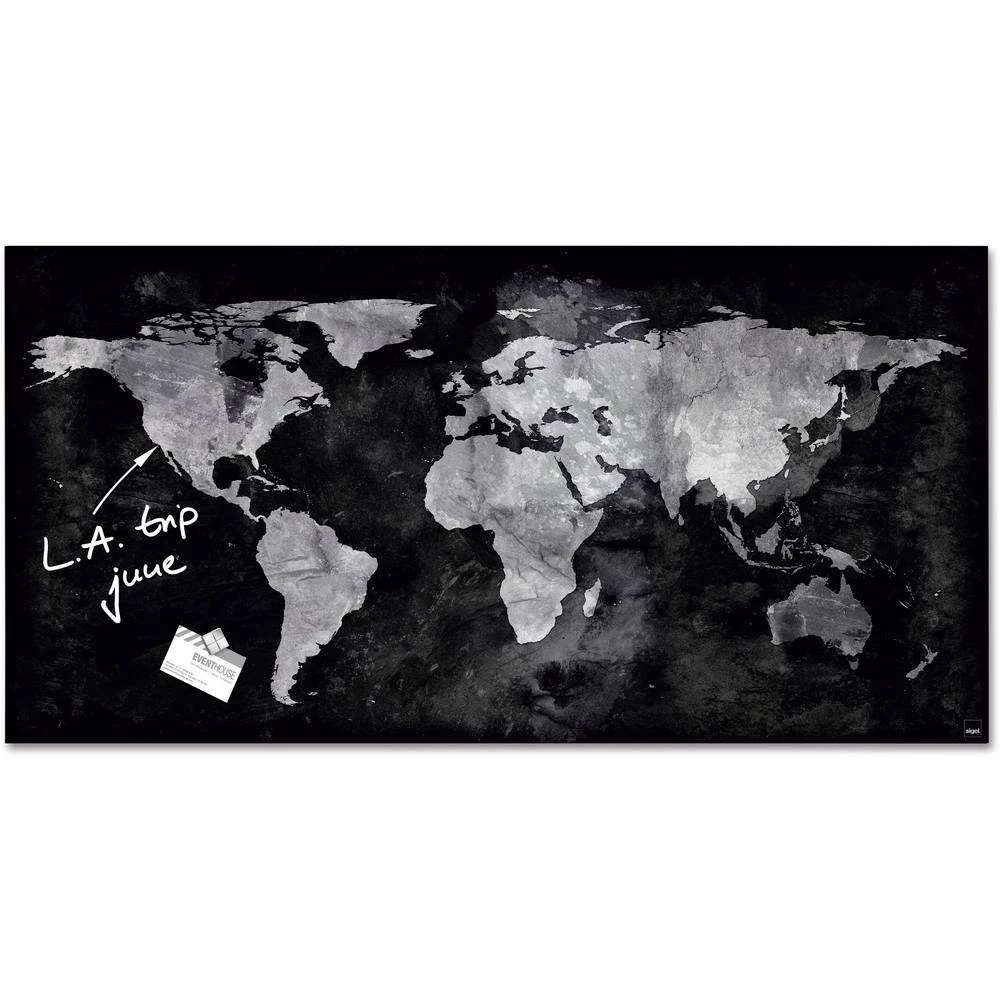 Sigel Artverum World Map (Š x V) 91 cm x 46 cm Šarena boja GL270 slika