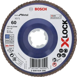 Bosch Accessories 2608619206 X-LOCK diskovni poklopac, ravna verzija, plastična potporna ploča, Ø115 mm, K60, X571, najbo slika