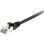 Equip 605592 RJ45 mrežni kabel, Patch kabel cat 6 S/FTP 3 m crna pozlaćeni kontakti 1 St.
