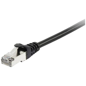 Equip 605592 RJ45 mrežni kabel, Patch kabel cat 6 S/FTP 3 m crna pozlaćeni kontakti 1 St. slika