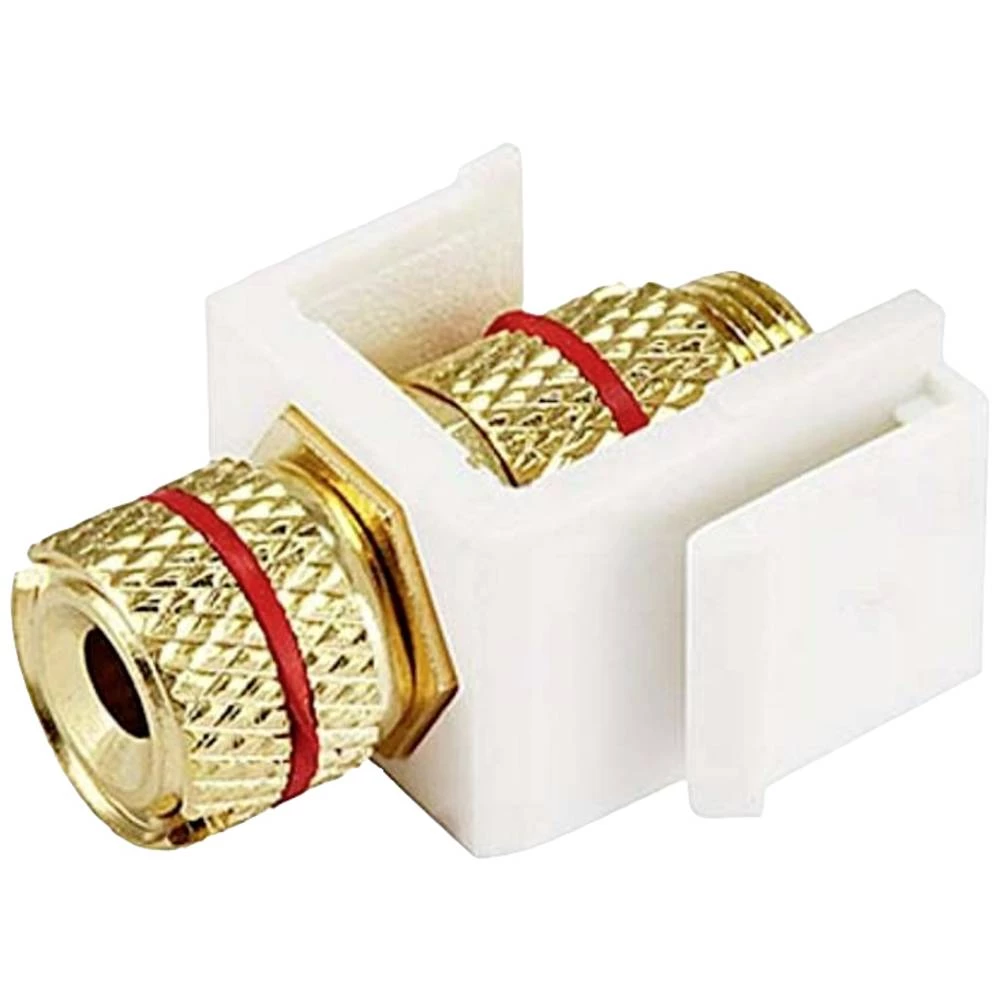 Lyndahl LKK0194WSR Keystone, adapter za stupić za uvezivanje pozlaćeno crveno Lyndahl  audio #####Polklemme   bijela, crvena slika