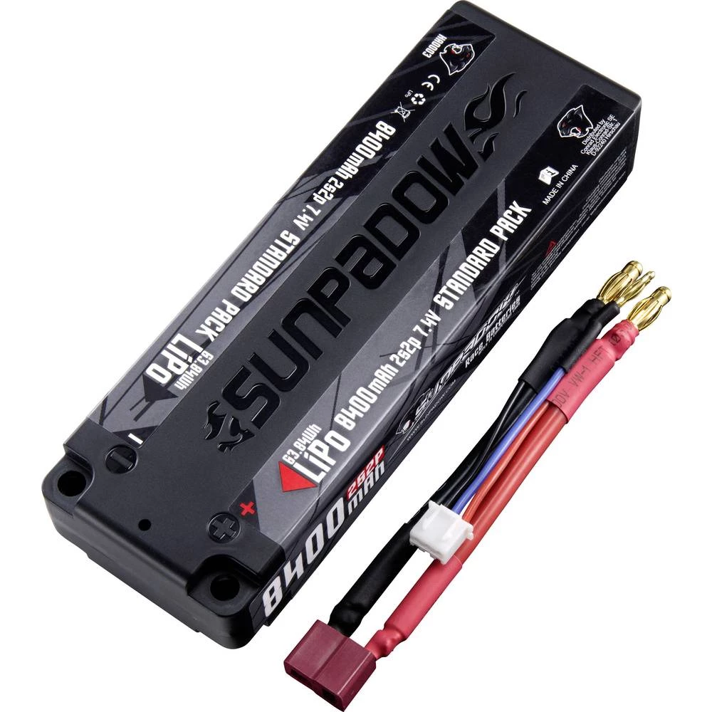 LiPo akumulatorski paket za modele 7.4 V 8400 mAh Broj ćelija: 2 60 C SUNPADOW Kutija tvrda 4 mm, T-utičnica slika