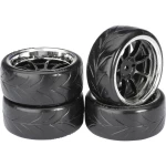 Absima 1:10 cestovni model kompletni kotači Drifter A 9 krakova crno-krom 4 St.