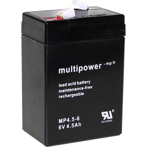 Olovni akumulator 6 V 4.5 Ah multipower PB-6-4,5-4,8 MP4,5-6 Olovno-koprenasti (Š x V x d) 70 x 105 x 47 mm Plosnati priključak slika