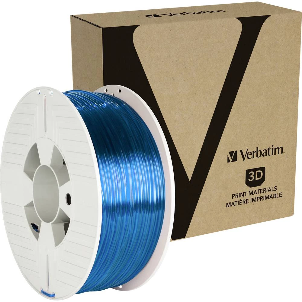 Verbatim 55064 55064 3D pisač filament PETG otporan na udarce, fleksibilan 2.85 mm 1 kg plava boja, prozirna 1 kom. slika