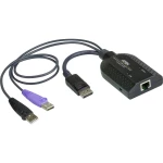 KVM Adapter [2x Muški konektor USB 2.0 tipa A, Muški konektor DisplayPort - 1x Ženski konektor RJ45] Crna ATEN