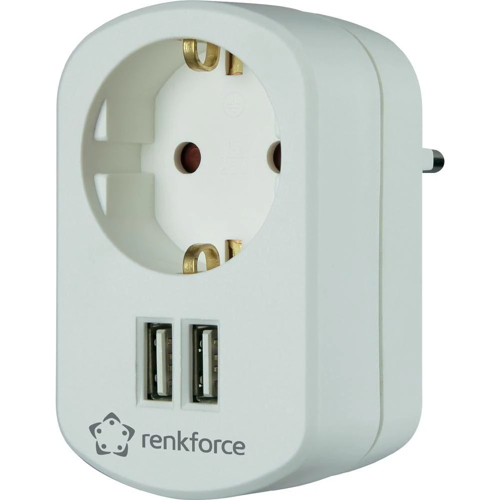 USB adapter za punjenje 1210386 Renkforce bijeli slika